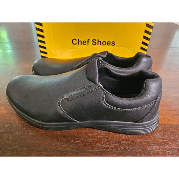 Chef Shoes Slip On Work Shoes Mens Size 12 Black Slip Resistant Memory Foam main image 5